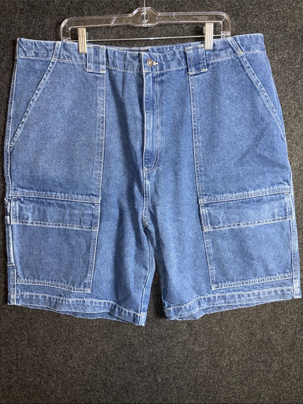 Route 66 Blue Denim Cargo Shorts